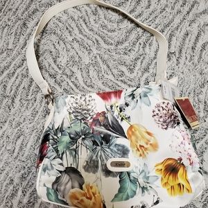 NWT Koltov Collections Vinyl Handbag With Multicolored Floral Pattern